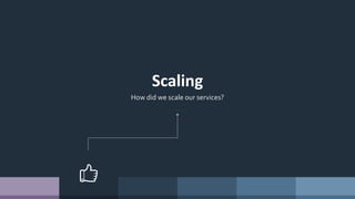 Scaling
How did we scale our services?
 
