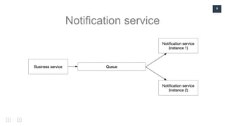 9
Notification service
 