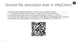 20
Socket file descriptor leak in HttpClient
 