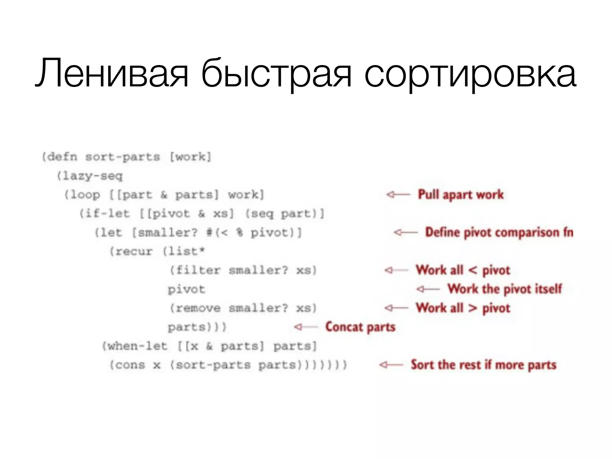 Ленивая быстрая сортировка
 