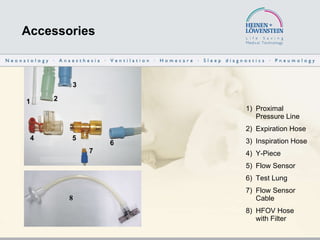 Accessories Proximal   Pressure Line Expiration Hose Inspiration Hose Y-Piece Flow Sensor Test Lung Flow Sensor   Cable HFOV Hose   with Filter 8 