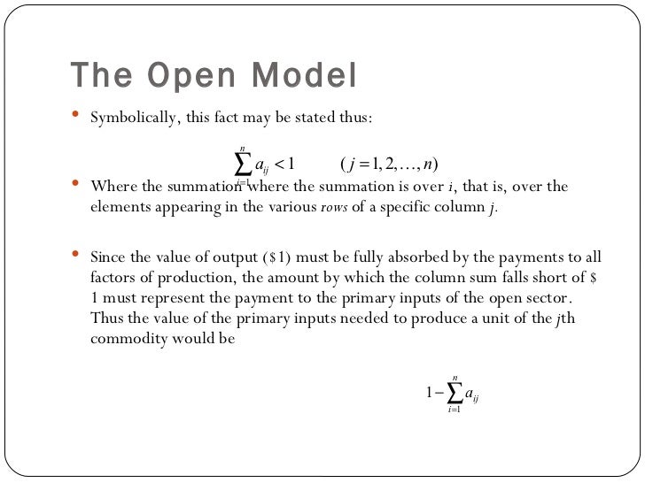 Leontief input output models.ppt final