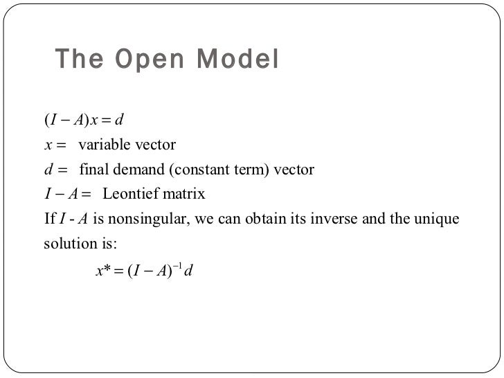Leontief input output models.ppt final