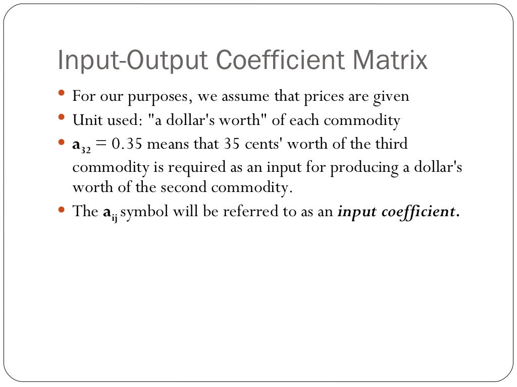 Leontief input output models.ppt final