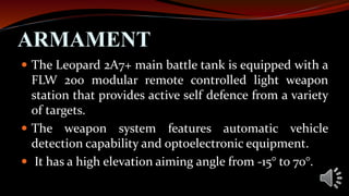 Leopard 2 a7+ main battle tank, germany | PPTX