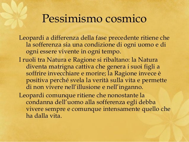 Differenza Tra Pessimismo Storico E Cosmico