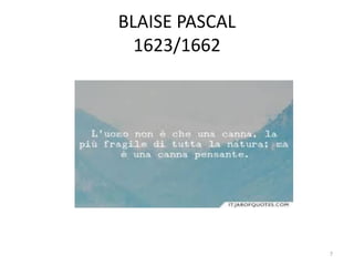 BLAISE PASCAL
1623/1662
7
 