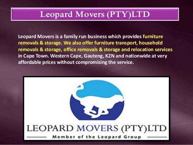Removals Cape Town Leopard Movers Pty Ltd