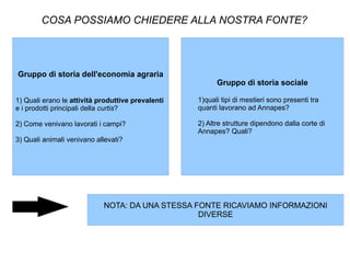 COSA POSSIAMO CHIEDERE ALLA NOSTRA FONTE? 