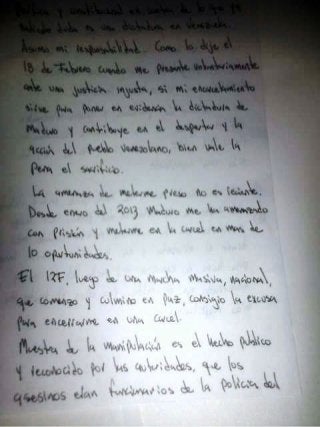 CNNEE Conclusiones: Carta con respuestas de Leopoldo López
