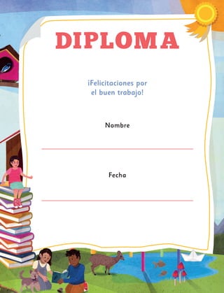 80
Nombre
Fecha
¡Felicitaciones por
el buen trabajo!
 