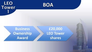 LEO
Tower
1

Business
Ownership
Award

BOA

£20,000
LEO Tower
shares

 