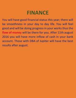 Leo yearly horoscope 2016