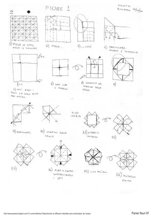 http://www.passionorigami.com/ © Lionel Albertino Reproduction et diffusion interdites sans autorisation de l’auteur Panier fleuri 97
 