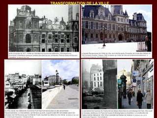 TRANSFORMATION DE LA VILLE
 