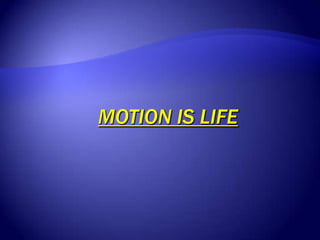 MOTION IS LIFE
 