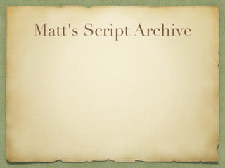Matt's Script Archive
 