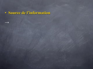 • Source de l’information

→
 