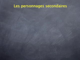 Les personnages secondaires
 