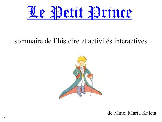Le Petit Prince Powerpoint Le Petit Prince Powerpoint
