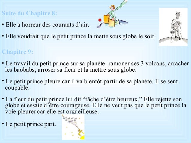 Le petit prince resume de chapitres