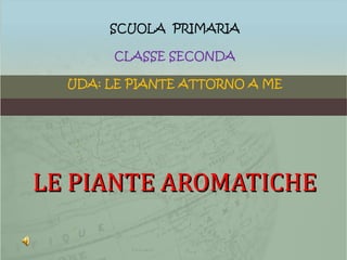 SCUOLA PRIMARIA

       CLASSE SECONDA

  UDA: LE PIANTE ATTORNO A ME




LE PIANTE AROMATICHE
 