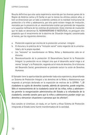 Ley de Protección Integral de la Niñez y Adolescencia Comentada de El ...