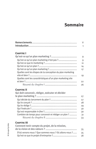 Le plan marketing