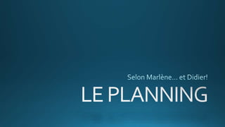 Webséminaire MONA : La gestion du planning RH selon Marlène et Didier (12 avril 2017)