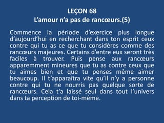 Ucem Lecon 68 L Amour N A Pas De Rancoeurs