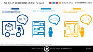 NIP$ALES PODCAST #VENTE #RETAIL #COMMUNICATION #ESSP16
Ce qu’en pensent les digital natives! Salons eCom | SITB | SMARC | POS!
Source: http://www.gfk.com/insights/infographic/young-shoppers-are-nervous-about-shopping-online/"
 
