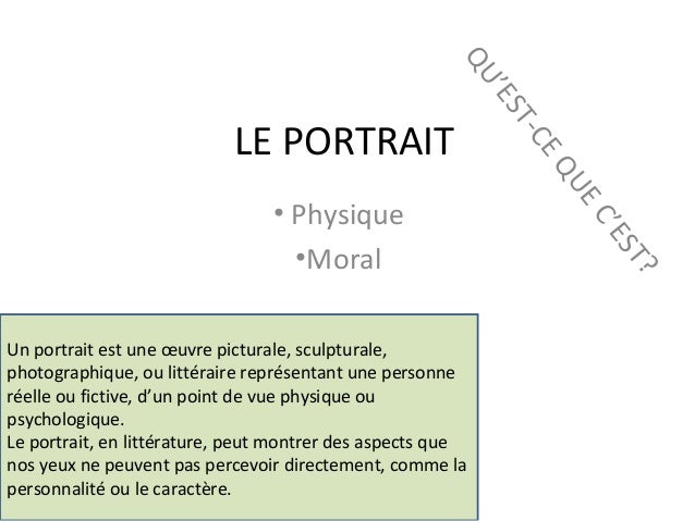 Le portrait eleves