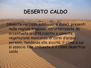 le-principali-tipologie-di-deserto-ppt