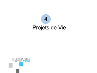 INVEST FOR A
BETTER WORLD
EIC Corporation
Projets de Vie
4
 