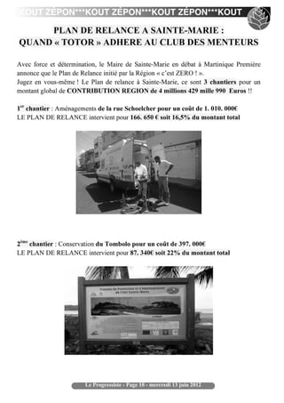 KOUT ZÉPON***KOUT ZÉPON***KOUT ZÉPON***KOUT




            Le Progressiste - Page 10 - mercredi 13 juin 2012
 