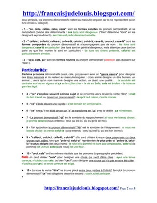 Le pronom démonstratif simple et composé  PDF