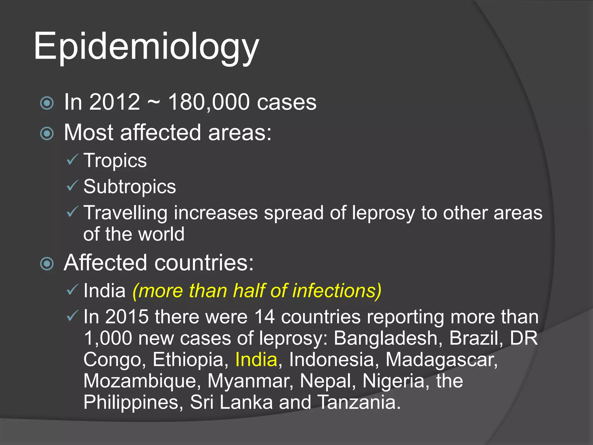 Leprosy - Dr. Julius King Kwedhi | PPTX