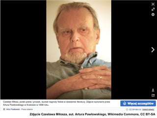 Musimy nauczyć się filtrować sieć pod kątem
oceny praw do wykorzystania tak samo jak
uczymy się oceniać źródła wiadomości.
 