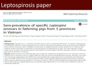 Leptospirosis paper
 
