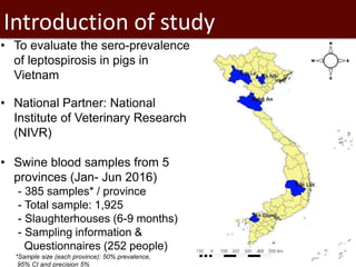 Epidemiological investigations of leptospirosis in pigs in Vietnam