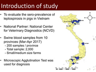 Epidemiological investigations of leptospirosis in pigs in Vietnam