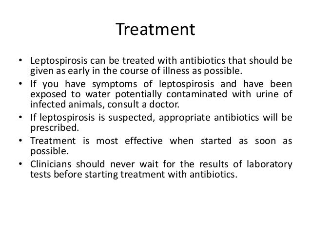 Leptospirosis --(Occupational Disease) Prevention
