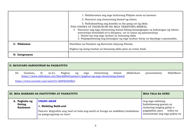 Filipino 7 Lesson Exemplarweek 8 matatag | PDF
