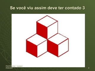 Se você viu assim deve ter contado 3Se você viu assim deve ter contado 3
PROFESSOR: OSMARPROFESSOR: OSMAR
PEREIRAPEREIRA 88
 