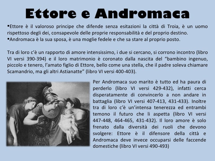 Ettore e Andromaca: testo, descrizione e parafrasi ...