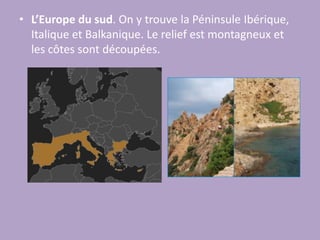 Le relief de l’europe