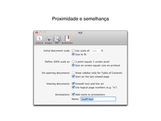Proximidade e semelhança
 
