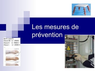 Les mesures de
prévention
 