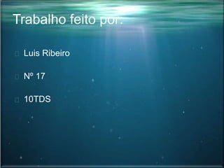 Trabalho feito por:
Luis Ribeiro
Nº 17
10TDS
 