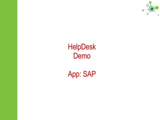 HelpDesk Demo App: SAP 